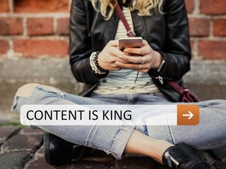 Woman sitting in lotuss position . Content is king.